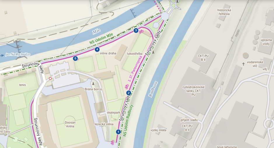 Mapa stezky Na vlastní nebezpečí